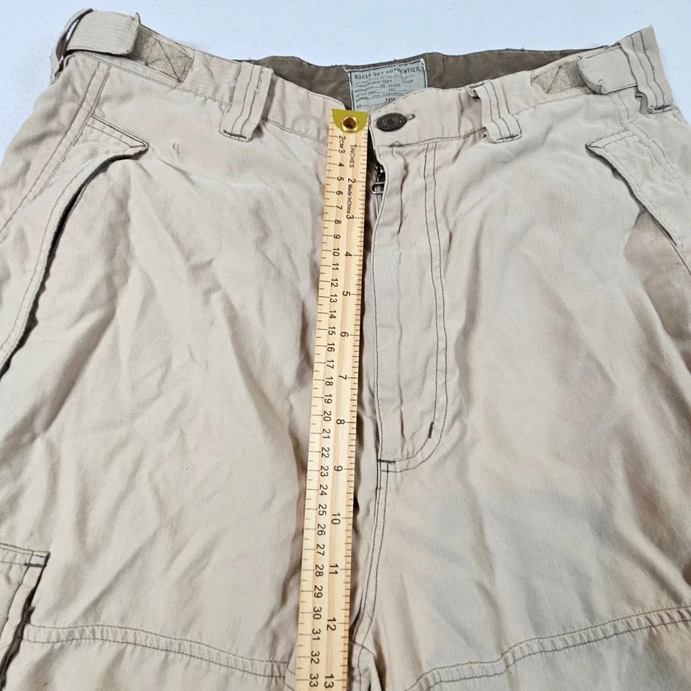 Bugle Boy Cargo Shorts Men 34W Tan Utility Gorpcore‎ Cotton Nylon Relaxed Fit